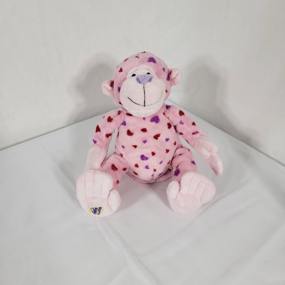 GANZ Webkinz Love Monkey Bean Bag Plush Stuffed Animal Soft Toy HM343 NO CODE